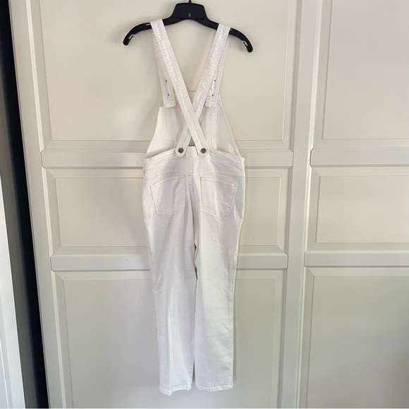 Anthropologie Pilcro & The Letterpress White Denim Overalls Size 27 26732 - Picture 5 of 16